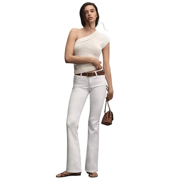 AG Adriano Goldschmied Jeans Womens 30 The Angel Bootcut White Coastal Boho